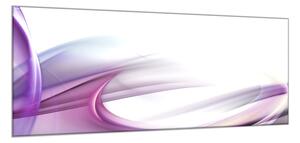 Obraz sklenený fialová abstraktná vlna - 30 x 60 cm
