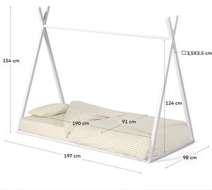 MUZZA Detská posteľ silar 90 x 190 cm biela