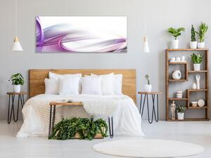 Obraz sklenený fialová abstraktná vlna - 30 x 60 cm