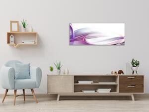 Obraz sklenený fialová abstraktná vlna - 50 x 100 cm