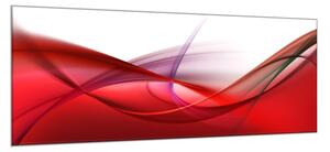 Obraz sklenený červená vlna - 30 x 60 cm
