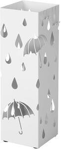 VASAGLE Stojan na dáždniky - biela - 15,5x15,5x49 cm