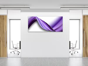 Obraz sklenený tmavo fialova vlna - 50 x 100 cm