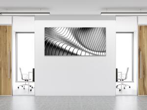 Obraz sklenený abstraktné nerezové vlny - 40 x 60 cm