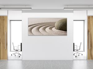 Obraz sklenený piesok a kameň zen - 30 x 60 cm