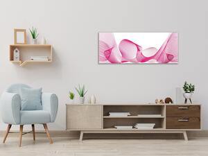 Obraz sklenený nitkovitá ružová vlna - 30 x 60 cm