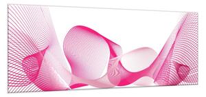 Obraz sklenený nitkovitá ružová vlna - 30 x 40 cm