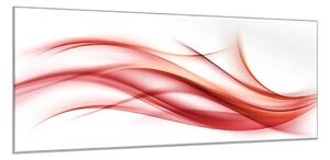Obraz sklenený červená abstraktná vlna - 40 x 60 cm