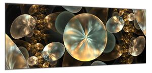 Obraz sklenený abstrakt perleťové bubliny - 30 x 60 cm