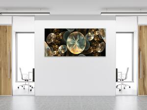 Obraz sklenený abstrakt perleťové bubliny - 50 x 100 cm