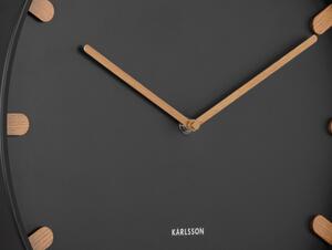 KARLSSON GRACE nástenné hodiny Čierna