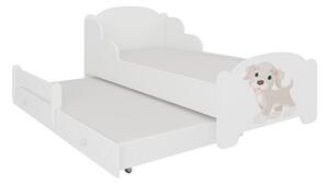 Detská posteľ JONAS II, 80x160, vzor a2, psík