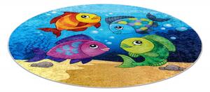 Dywany Łuszczów Detský kusový koberec Junior 51594.801 Ocean - 100x100 (priemer) kruh cm