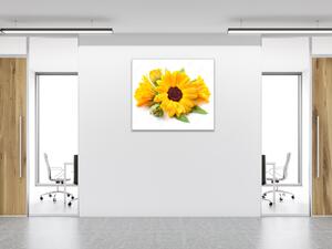 Obraz sklenený štvorcový kvet nechtík lekársky - 40 x 40 cm