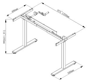 Liftor Entry, šedý výškovo nastaviteľný polohovateľný stôl