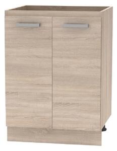 KONDELA Spodná skrinka 60 2DV, dub sonoma, NOVA PLUS NOPL-057-0S