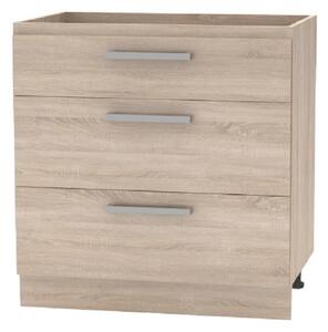 KONDELA Spodná skrinka 80, dub sonoma, NOVA PLUS NOPL-064-0S
