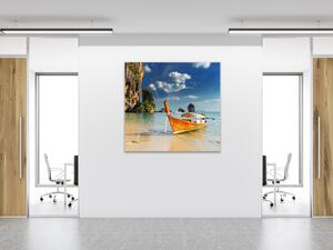 Obraz sklenený loď pri pobreží Thajsko - 40 x 40 cm