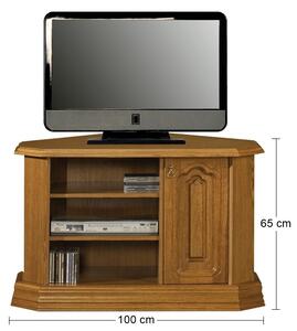 Rustikálny TV stolík Kinga D - drevo D3