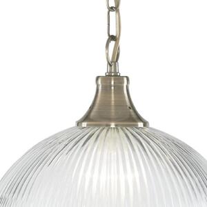 Závesná lampa American Diner, 1-plameňová mosadz