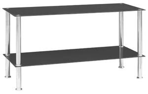 Konferenčný stolík čierny 110x43x60 cm tvrdené sklo