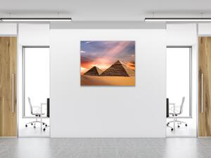 Sklenený obraz štvorcový pyramídy Egypt - 40 x 40 cm
