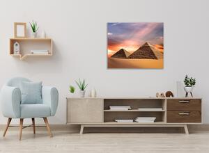 Sklenený obraz štvorcový pyramídy Egypt - 55 x 55 cm