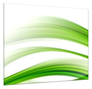 Obraz sklenený štvorcový zelená vlna abstraktné - 40 x 40 cm