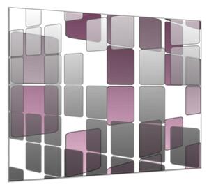 Obraz sklenený štvorcový priestorové štvorce - 40 x 40 cm