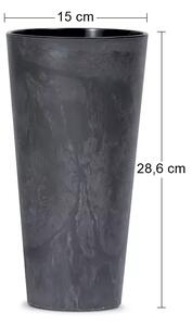 Plastový kvetináč DTUS150E 15 cm - antracit