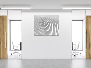 Obraz sklenený štvorcový abstraktná šedá kreatívna vlna - 40 x 40 cm