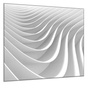 Obraz sklenený štvorcový abstraktná šedá kreatívna vlna - 40 x 40 cm