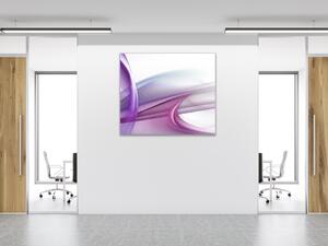 Obraz sklenený štvorcový fialová abstraktná vlna - 50 x 50 cm