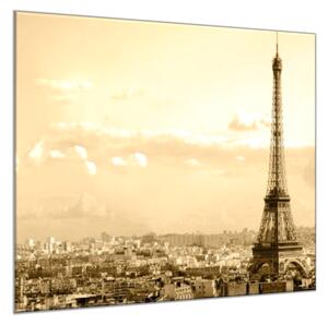 Sklenený obraz štvorcový Eiffelova veža - 40 x 40 cm