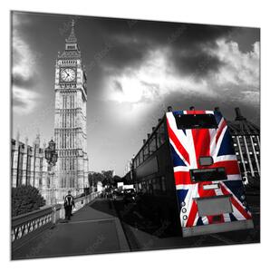 Sklenený obraz štvorcový Big Ben Londýn - 40 x 40 cm