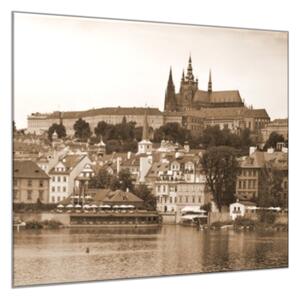 Sklenený obraz štvorcový Pražský hrad - 40 x 40 cm