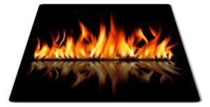 Sklenená doštička plamene ohňa - 30x20cm