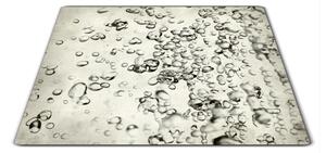 Sklenená doštička bubliny vody - 30x20cm