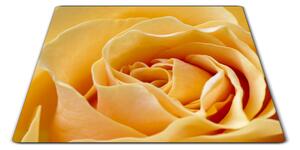 Sklenená doštička kvet žltej ruže - 30x20cm
