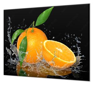 Ochranná doska pomaranč vo vode na čiernom - 40x60cm / ANO