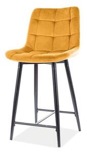 Barová stolička CHAC 4 žltá/čierna