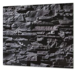 Ochranná doska tmavo šedý kamenný múr - 55x55cm / ANO