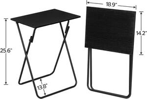 Skladacie príručný stolík set 2ks - čierny