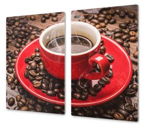 Ochranná doska červený hrnček s kávou - 40x40cm / NE