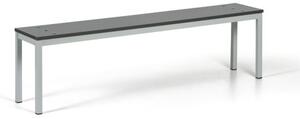Šatníková lavica, sedák - lamino, dĺžka 1500 mm, grafit