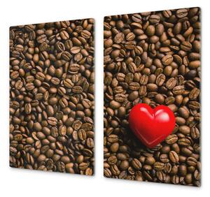 Ochranná doska zrna kávy a srdca - 52x60cm / ANO