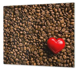 Ochranná doska zrna kávy a srdca - 52x60cm / ANO