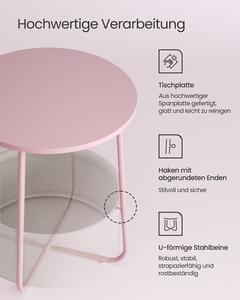 Odkladací stolík - ružový/béžový