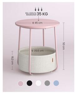 Odkladací stolík - ružový/béžový