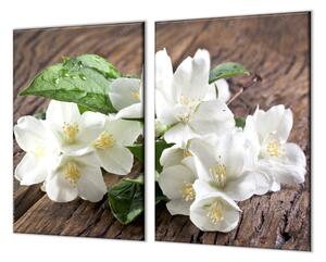 Ochranná doska biele kvety jazmínu - 40x40cm / ANO